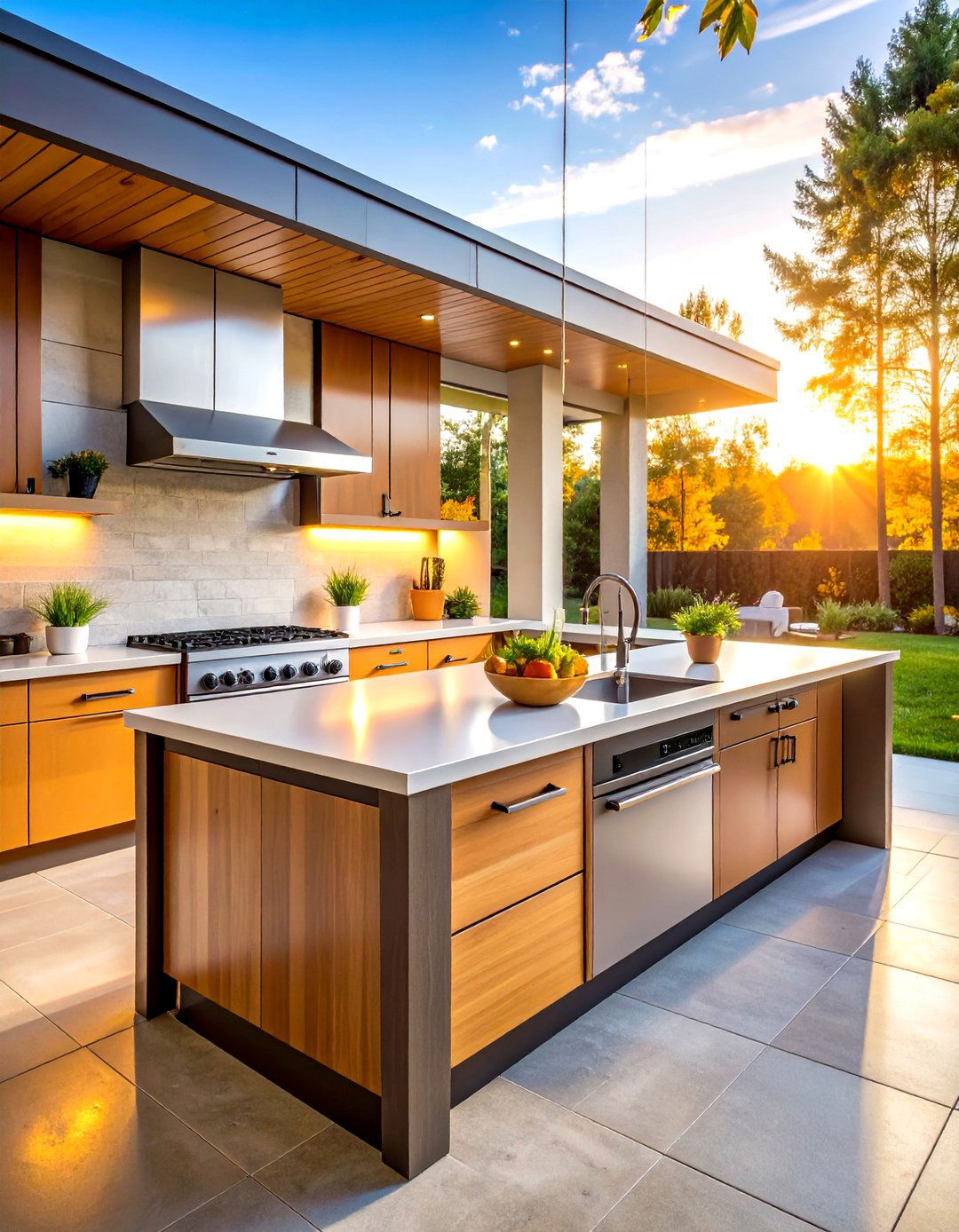 Heat Resistant Outdoor Kitchen Countertop for High Performance Cooking - 20 Outdoor Kitchen Countertop Ideas