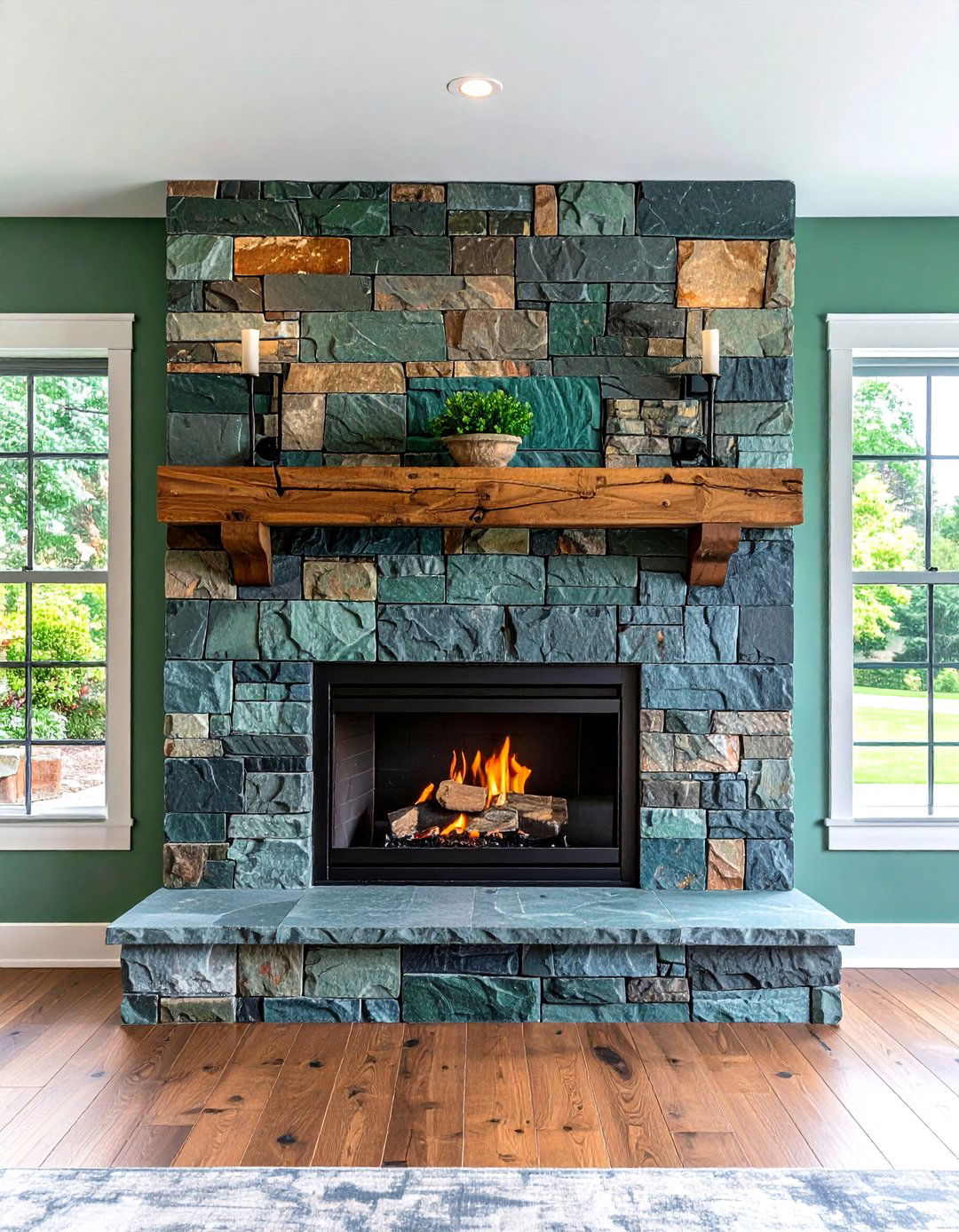 Heat Safe Shiplap Look Fireplace Backsplash - 20 Fireplace Backsplash Ideas