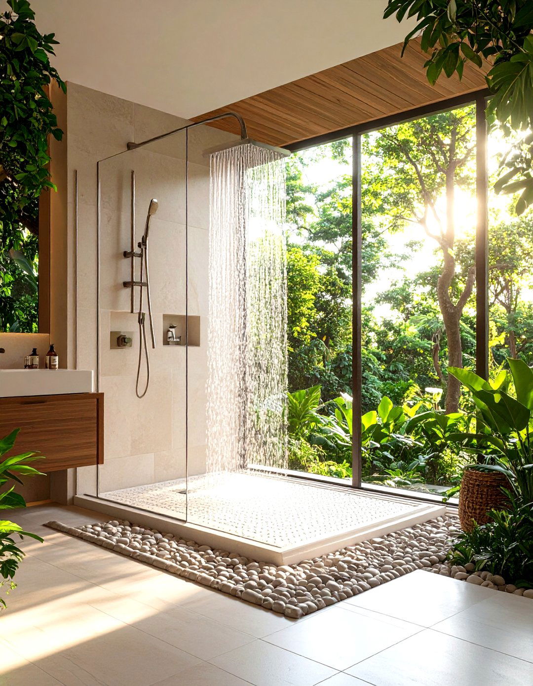 Heated Floor Doorless Walk In Shower - 20 Doorless Walk In Shower Ideas