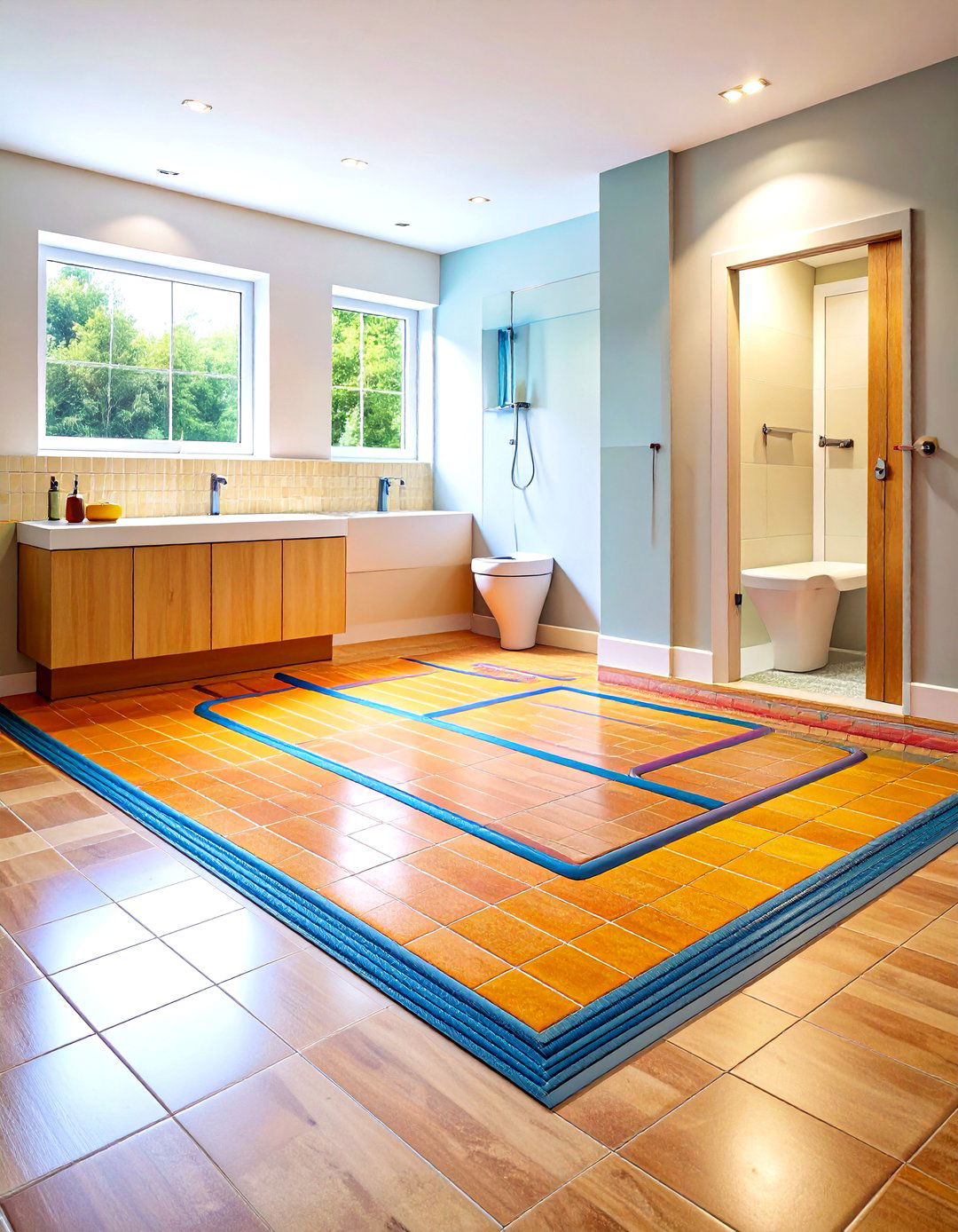 Heated Floors Infuse Cozy Comfort into an Ensuite Bathroom - 20 Ensuite Bathroom Ideas