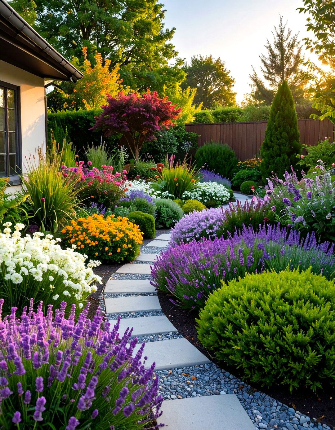 Heather Garden Border Evergreen Carpet - 20 Low Maintenance Garden Border Ideas