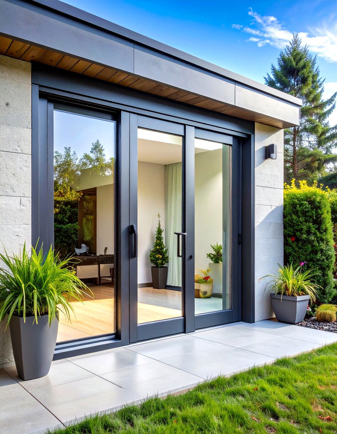 Heavy Duty Steel Pivot Patio Door - 20 Patio Door Ideas