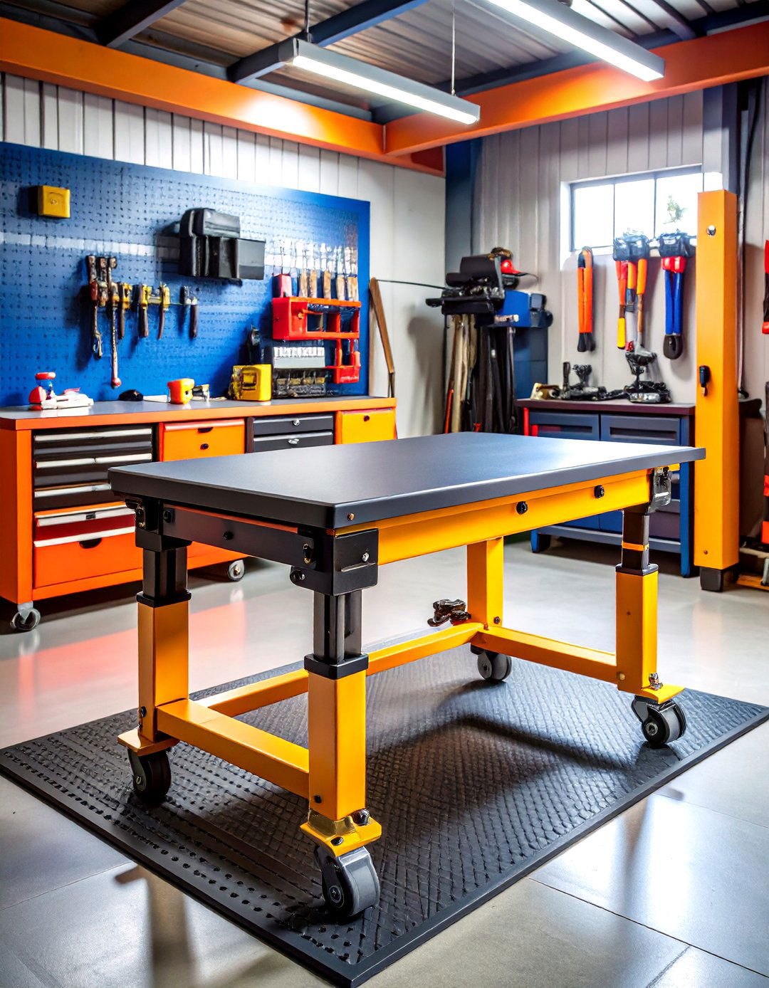 Height Adjustable Ergonomic Workbench - 20 Garage Workbench Ideas