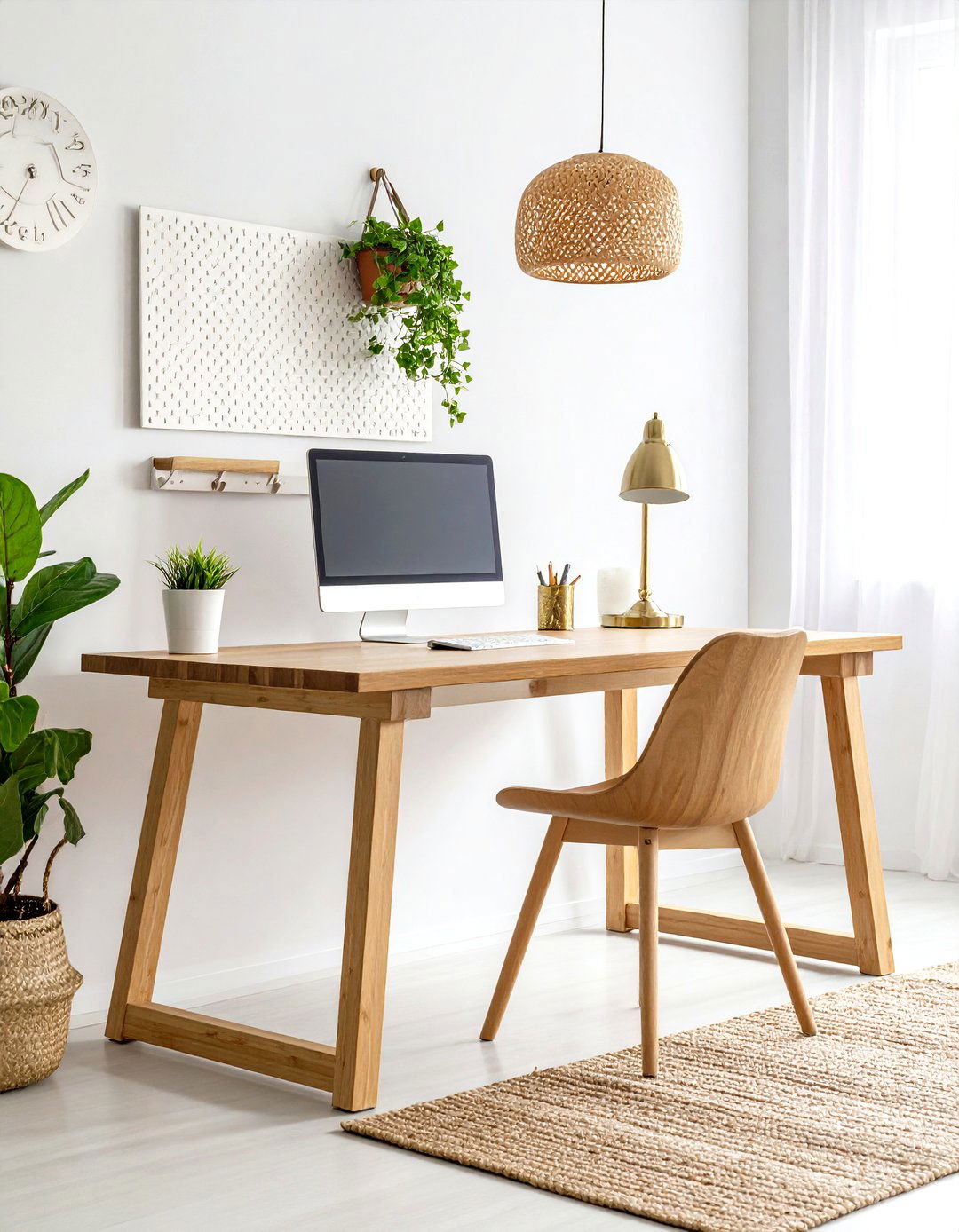Height Adjustable Home Office Desk Styling - 20 Home Office Decor Ideas