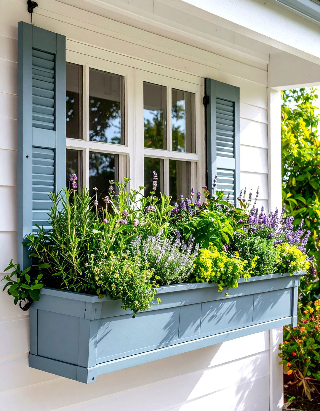 Herb Centric Fall Window Box for Culinary Enthusiasts - 20 Fall Window Box Ideas