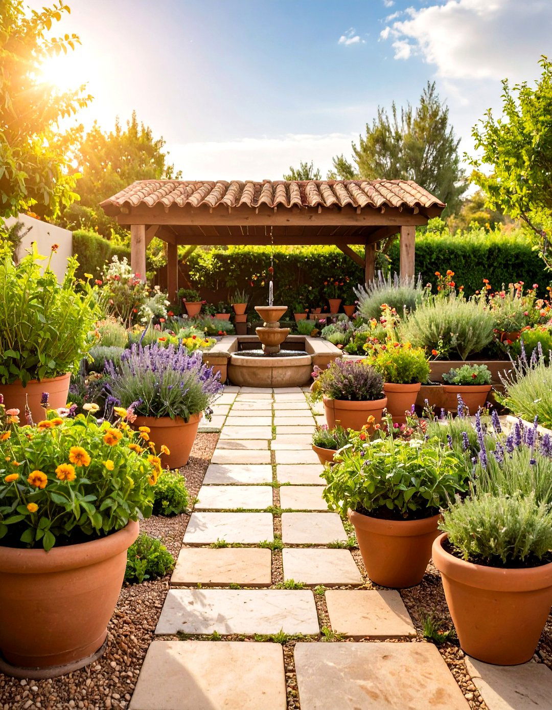 Herb Garden Mediterranean Garden - 20 Mediterranean Garden Ideas