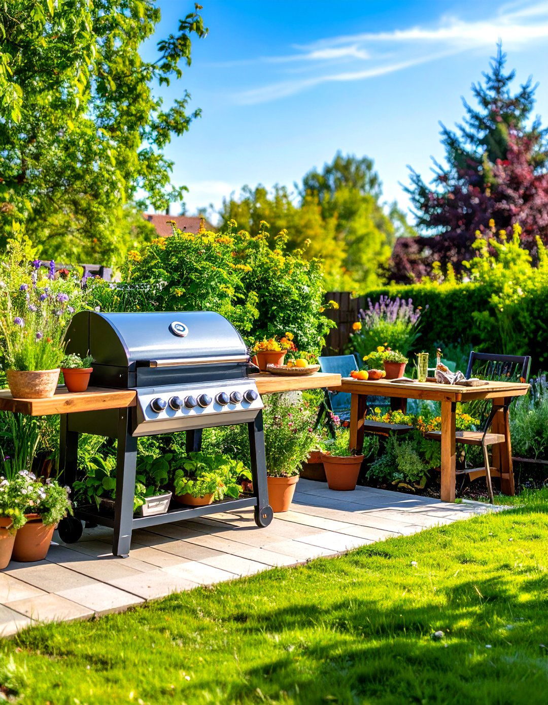 Herb Garden Vegetarian Grill Station - 20 Grill Station Ideas