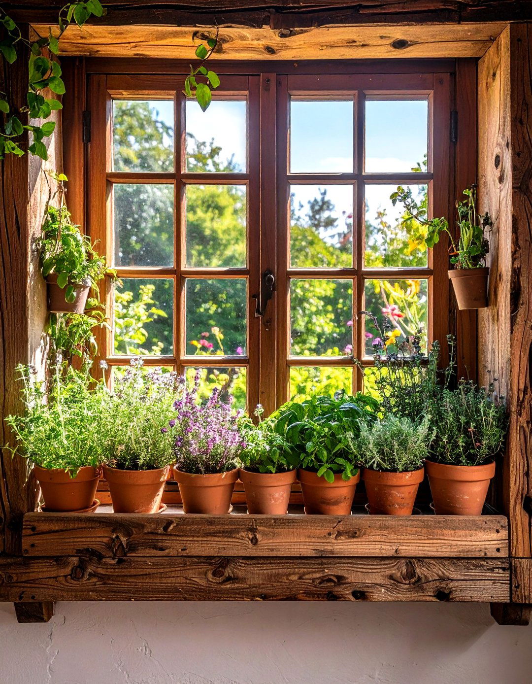 Herb Garden Window Box - 20 Tudor Kitchen Ideas
