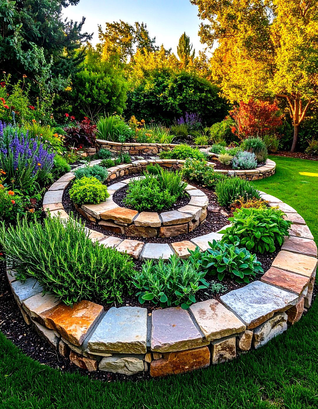 Herb Spirals - 20 Small Garden Ideas