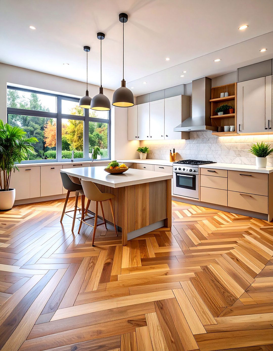 Herringbone Kitchen Floor Patterns - 20 Kitchen Floor Ideas