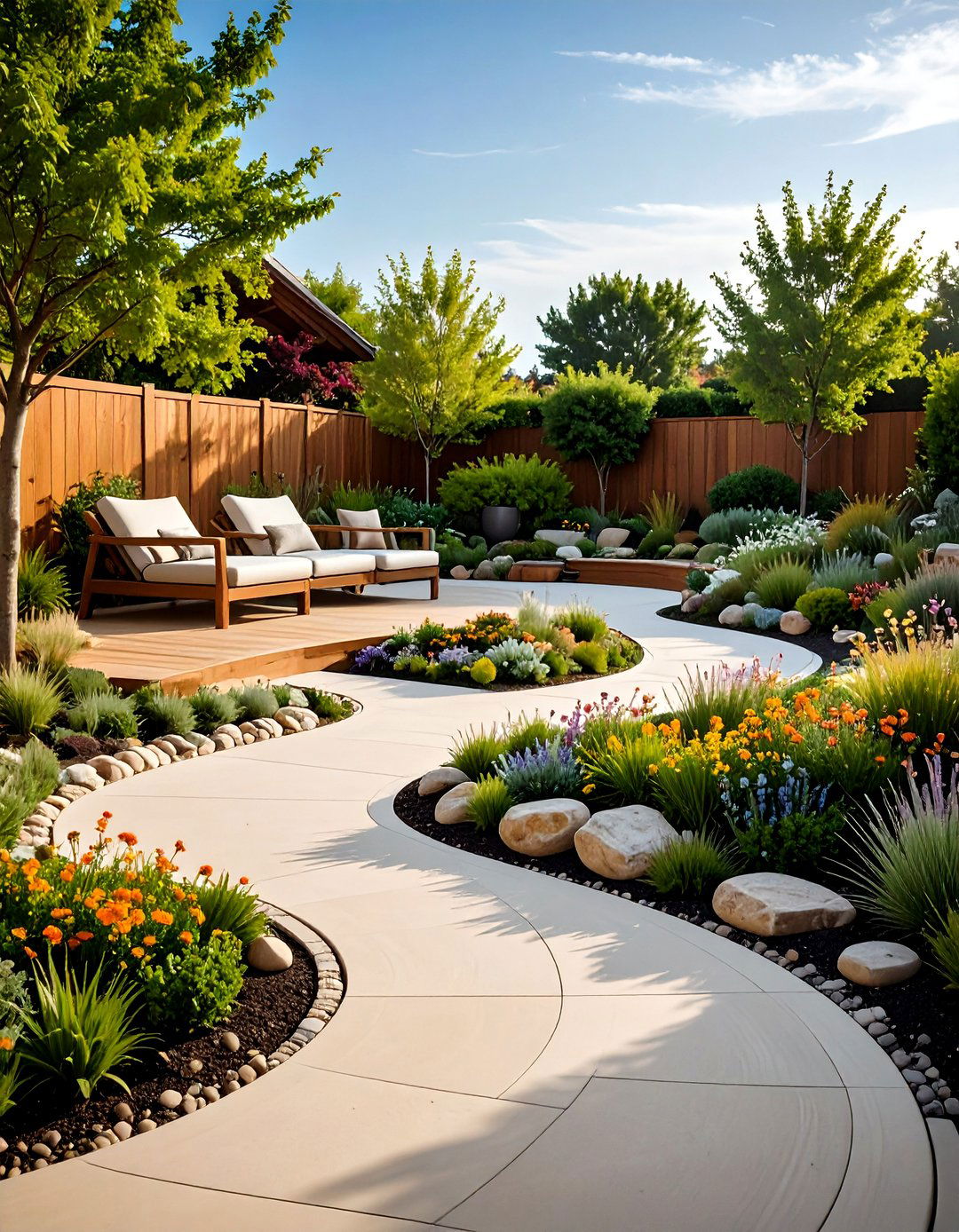 Herringbone Layout - 20 Stamped Concrete Patio Ideas