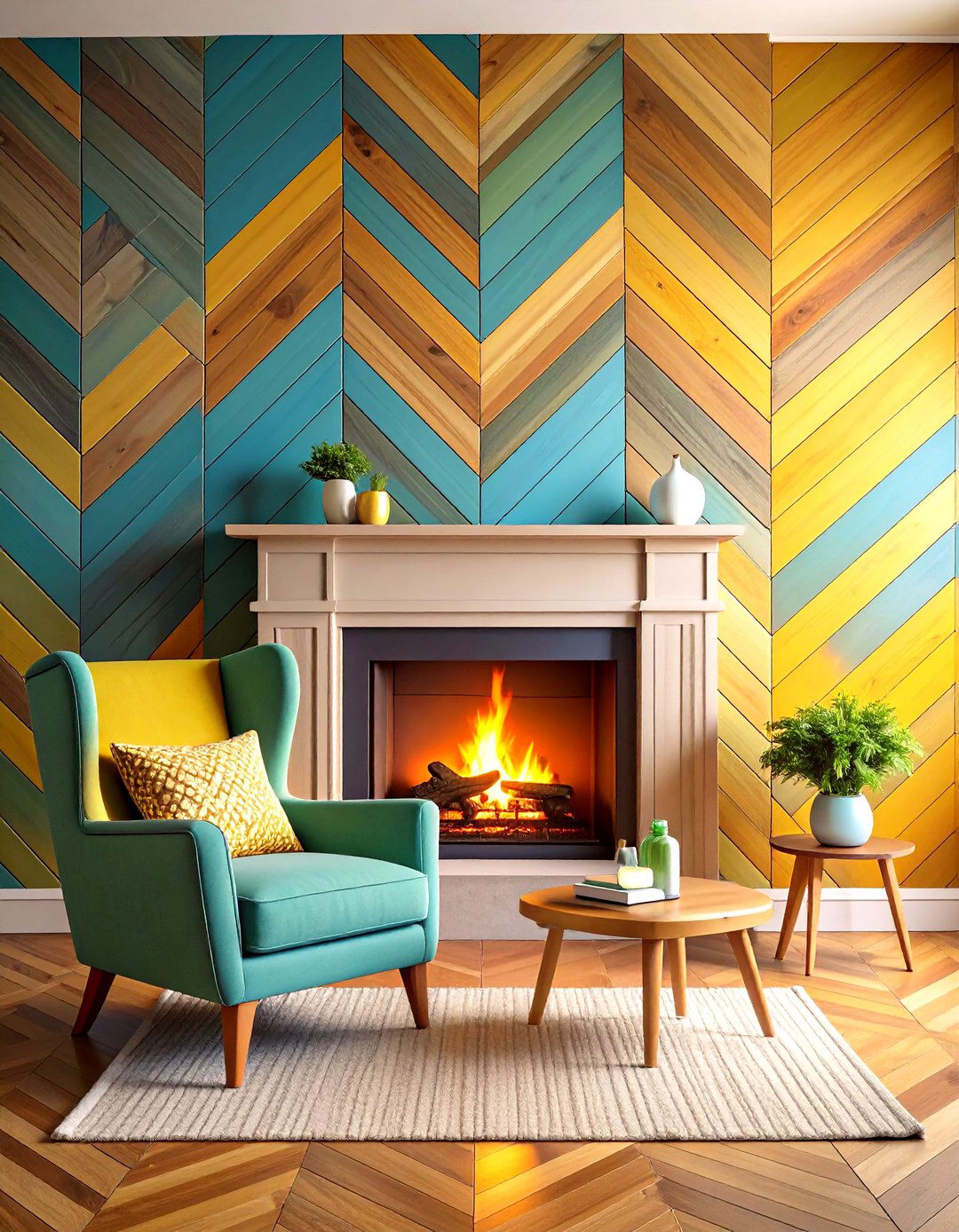 Herringbone Pattern Shiplap - 20 Shiplap Wall Ideas