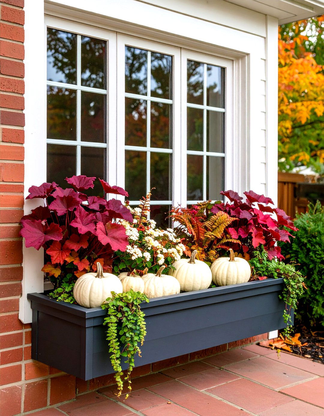 Heuchera and Coral Bells Fall Window Box - 20 Fall Window Box Ideas