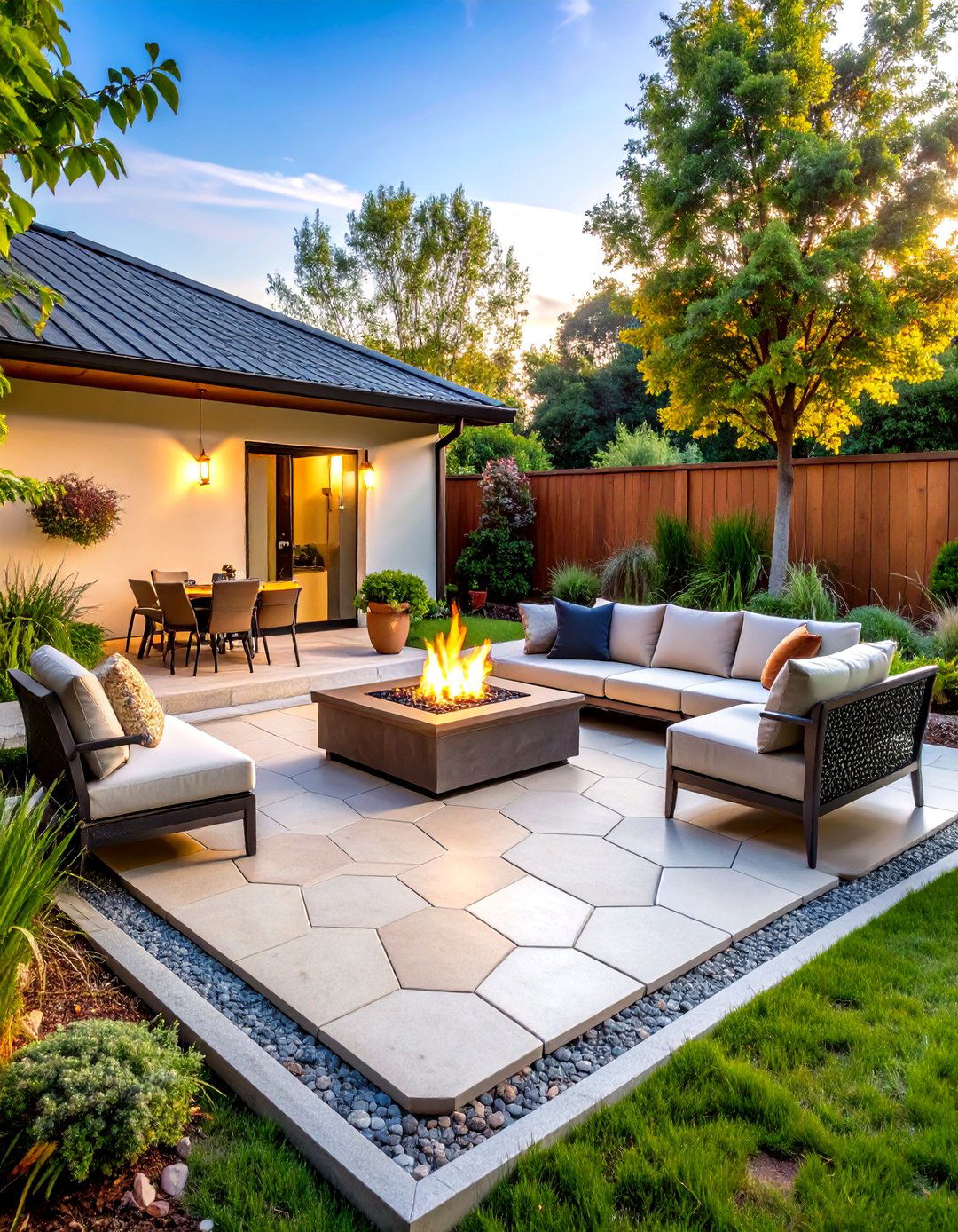 Hexagon Porcelain Patio Tile Geometry - 20 patio tile ideas