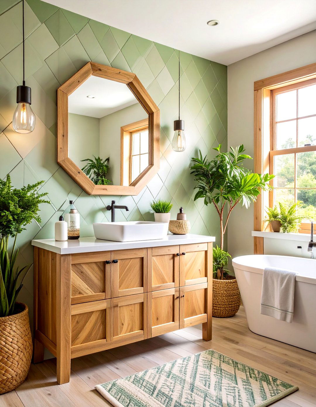 Hexagonal Farmhouse Bathroom Mirrors - 20 Farmhouse Bathroom Mirrors Ideas