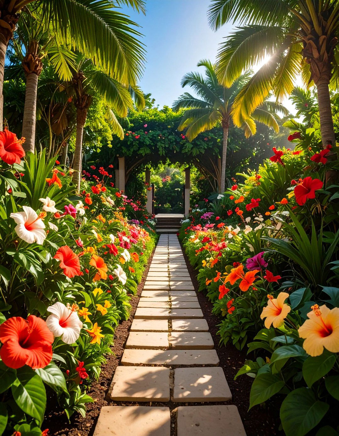 Hibiscus Focused Tropical Garden Blooming Showcase - 20 Tropical Garden Ideas