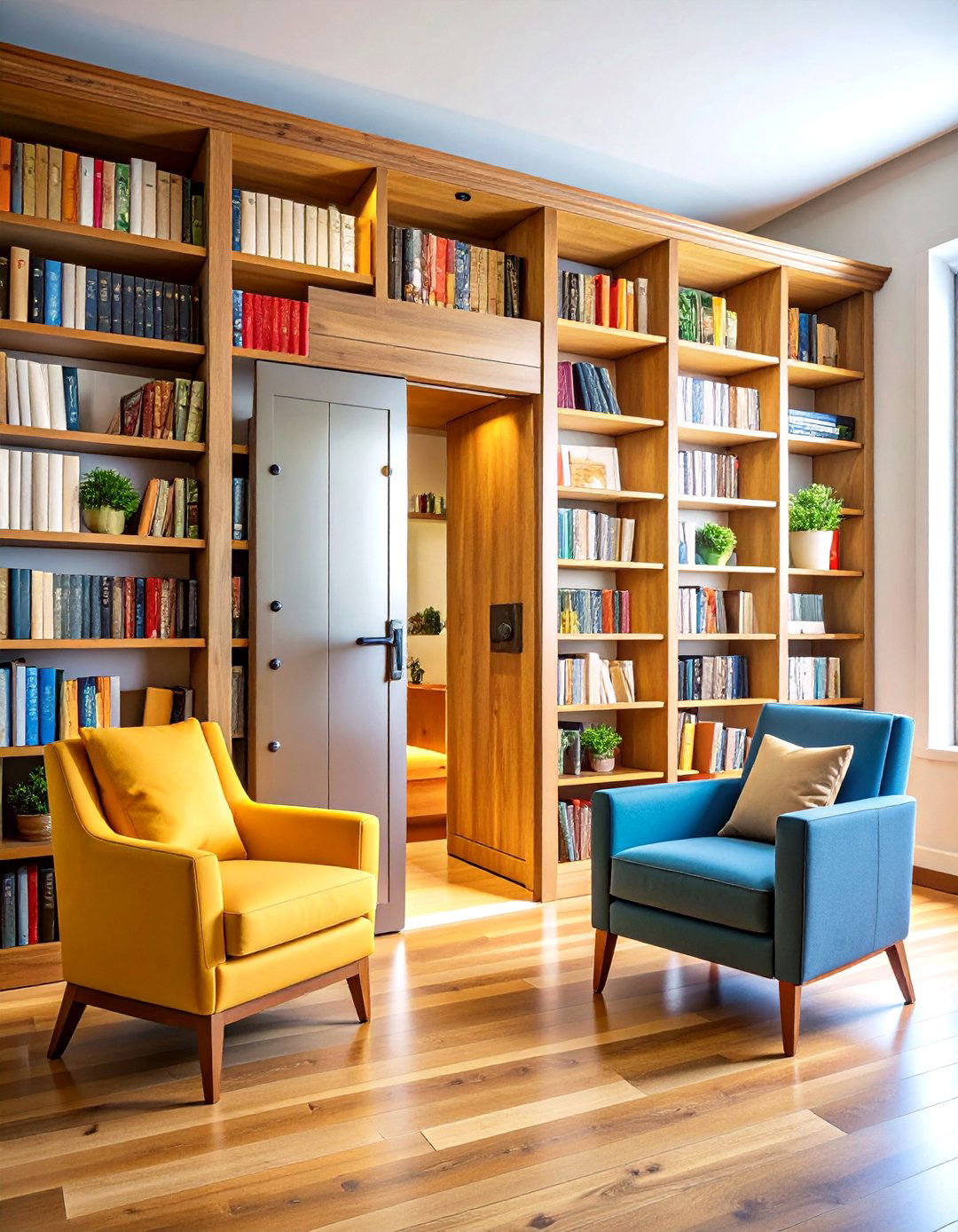 Hidden Bookcase Panic Safe Room - 20 Safe Room Ideas