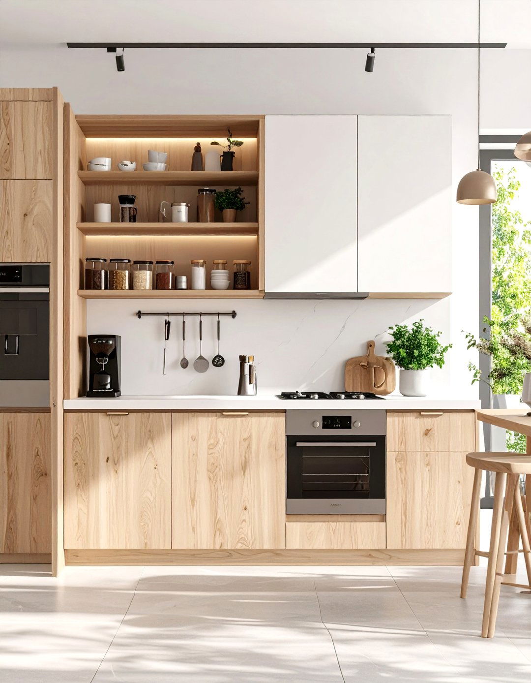 Hidden Coffee Station Behind Folding Doors - 20 Coffee Station Ideas