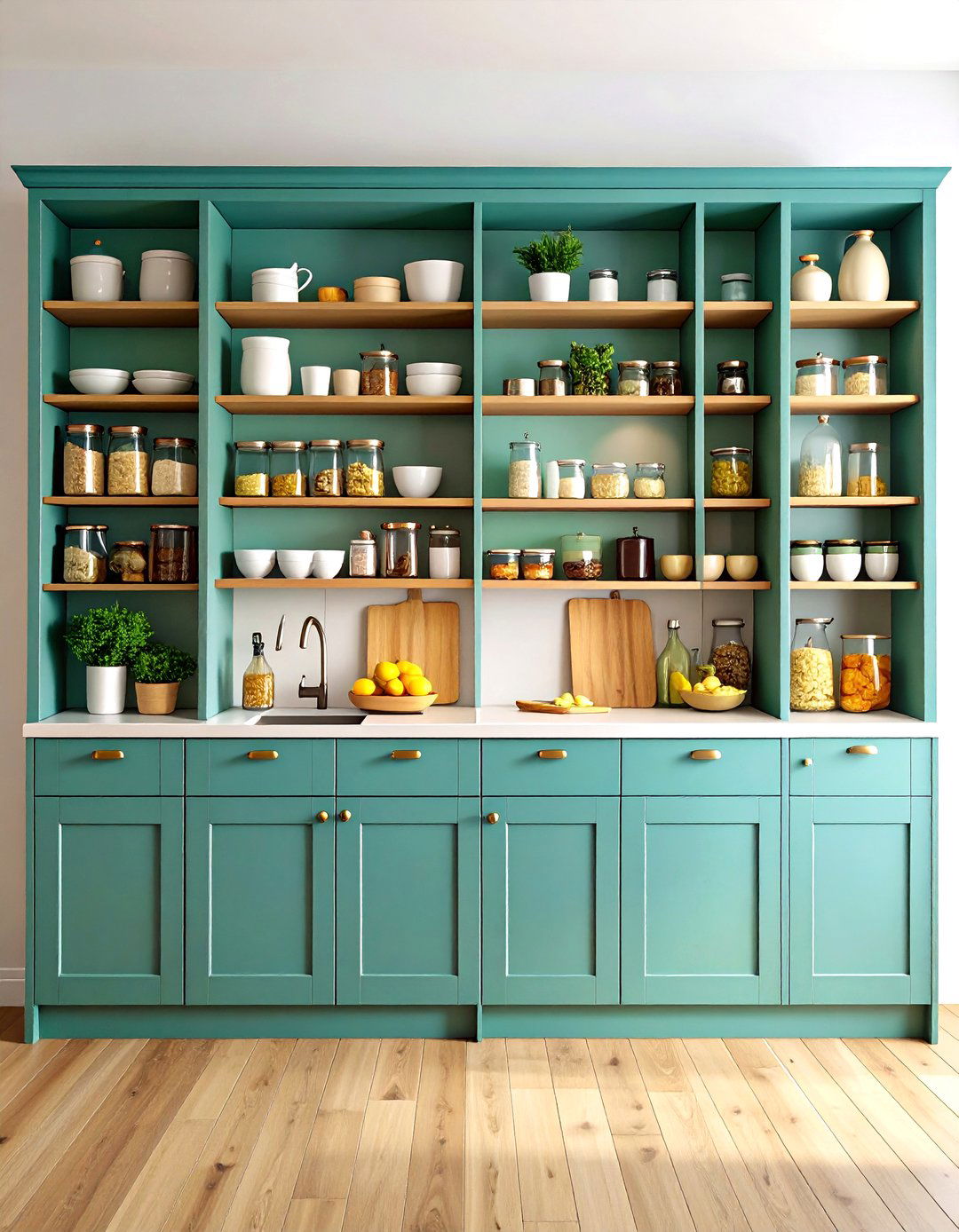 Hidden Door Pantry Shelving Behind Cabinetry - 20 Pantry Shelving Ideas