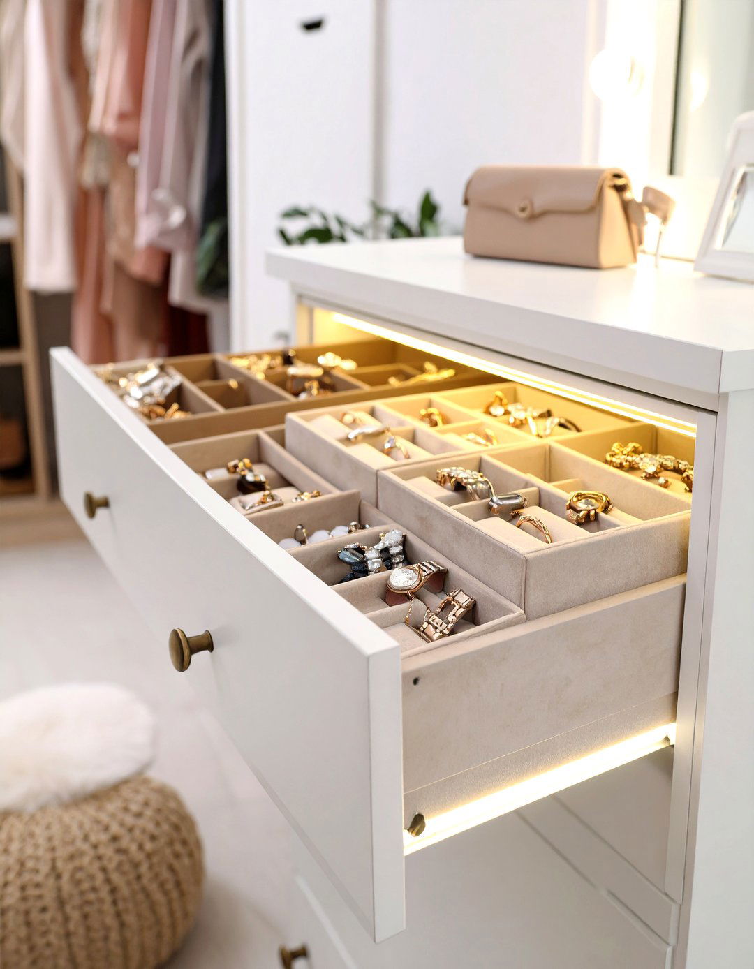 Hidden Jewellery Dressing Room Drawers - 20 Dressing Room Ideas