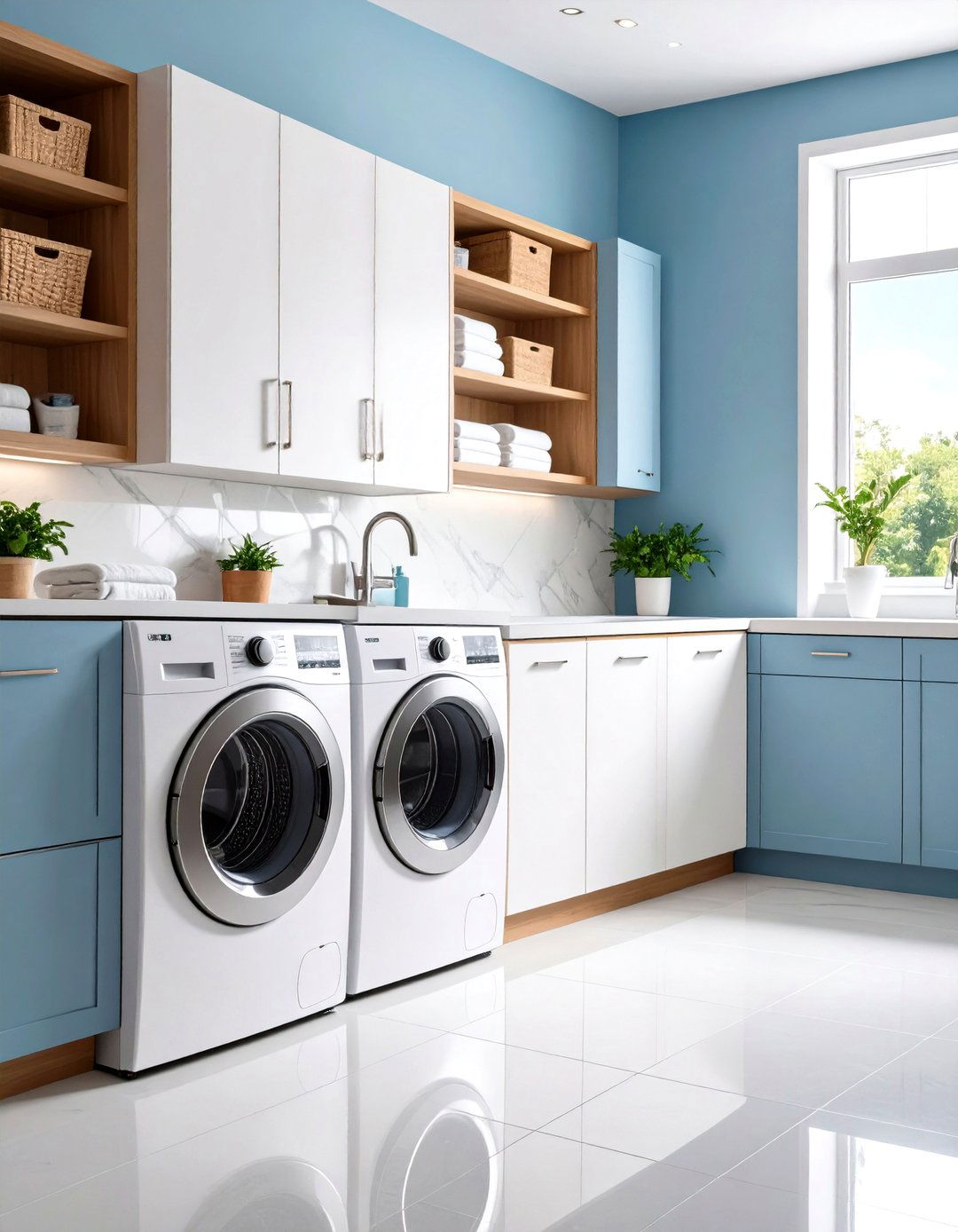 Hidden Laundry Room Storage Behind Appliance Panels - 20 Laundry Room Storage Ideas
