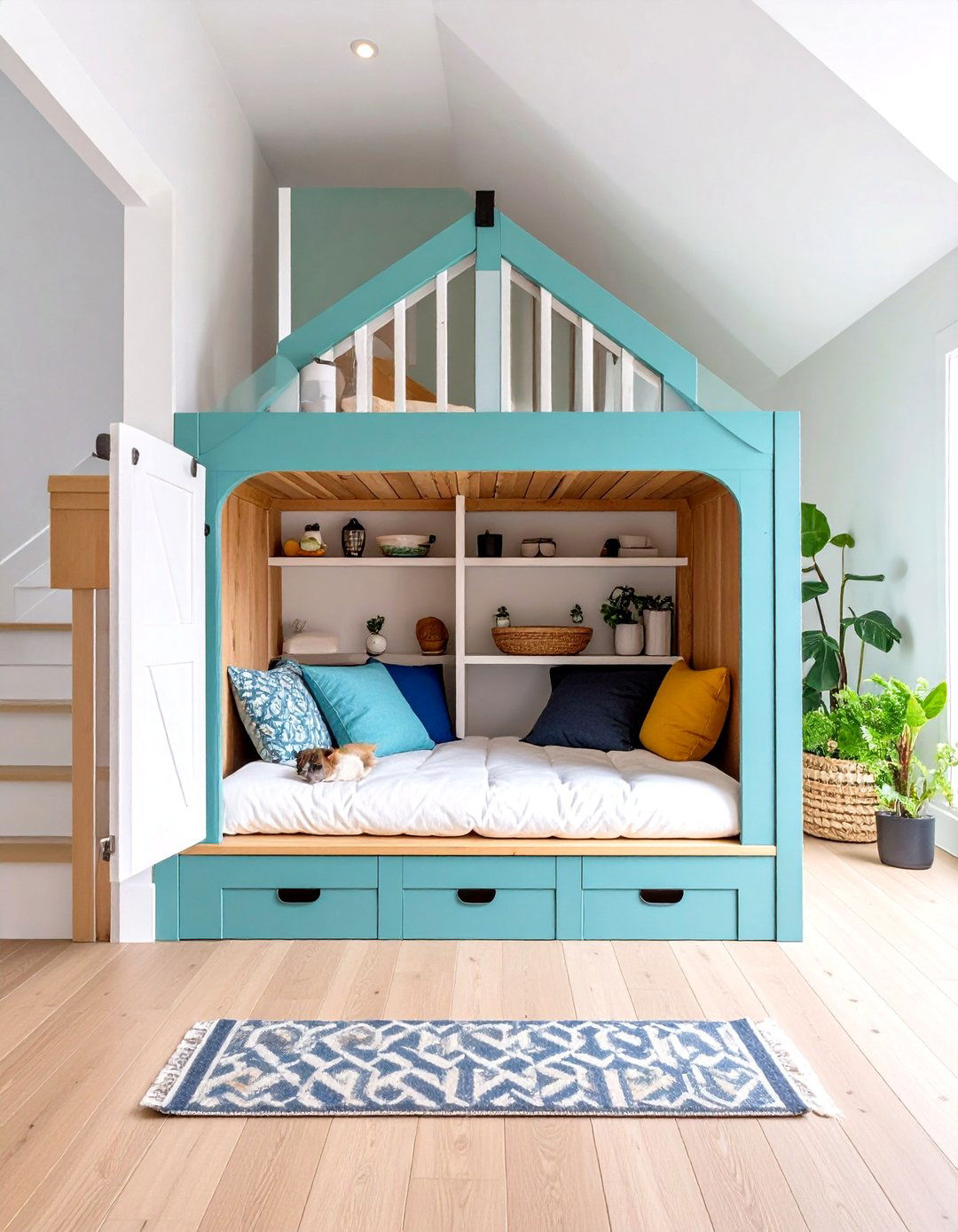 Hidden Pet Nook - 20 Under Stair Storage Ideas