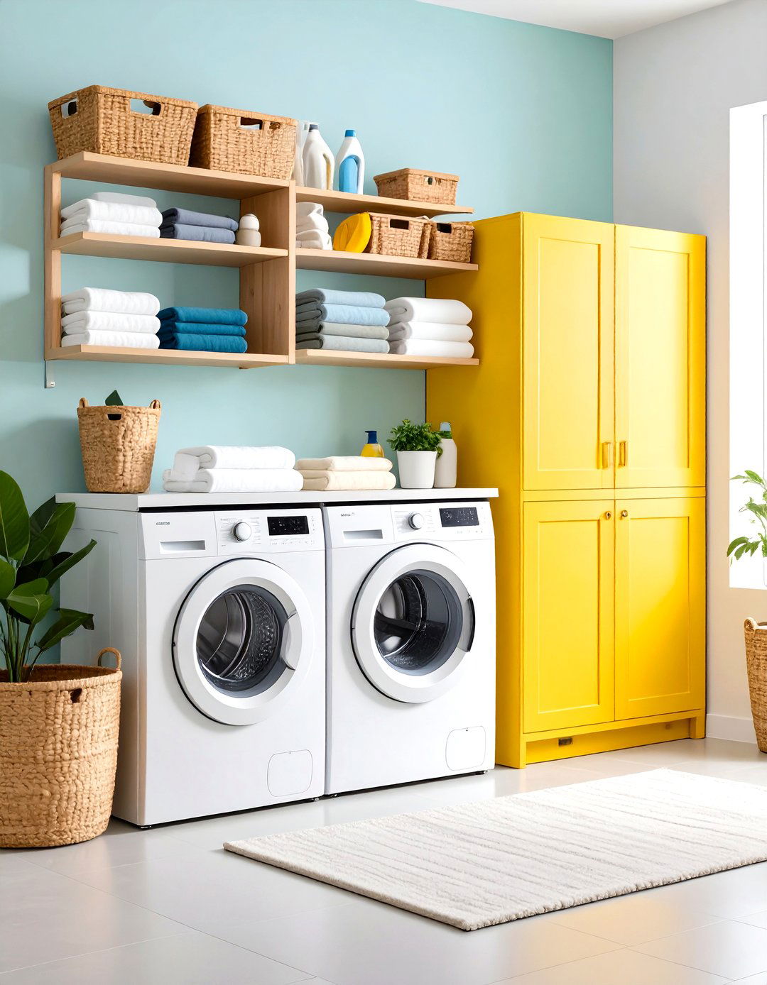Hidden Pull Out Laundry Room Shelf Storage - 20 Laundry Room Shelf Ideas
