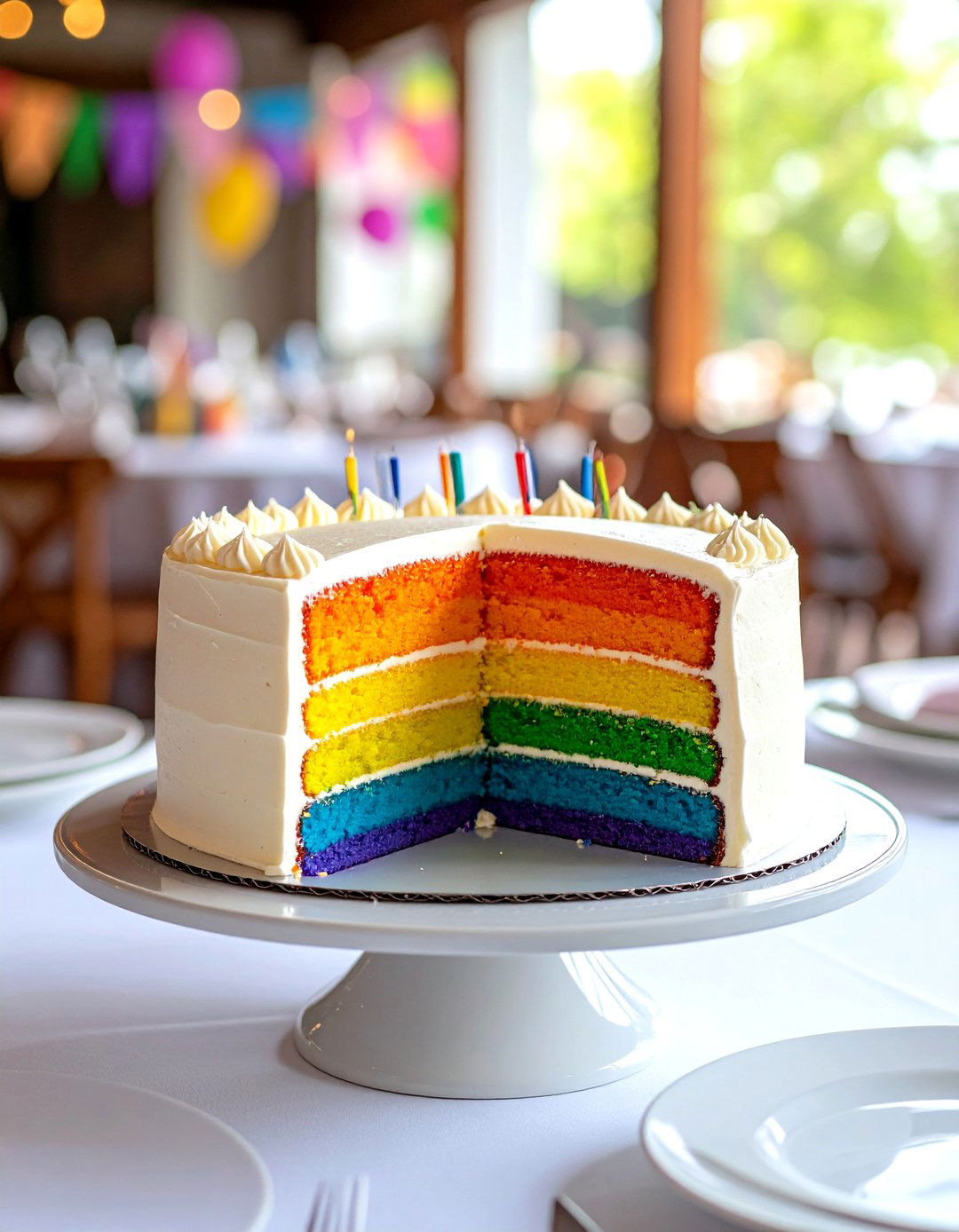 Hidden Rainbow Interior - 20 Small Wedding Cake Ideas