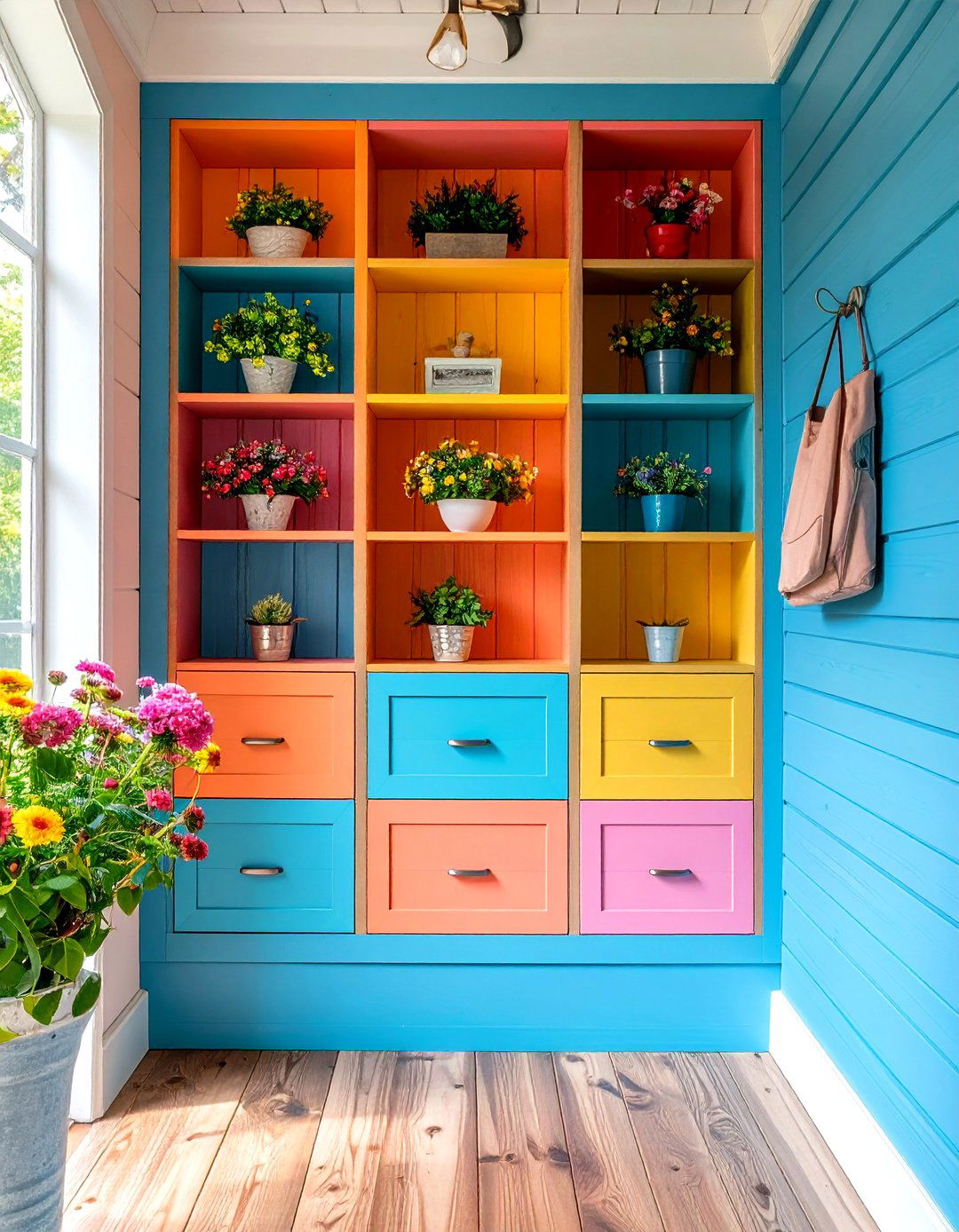 Hidden Storage Cubbies Behind Shiplap - 20 Shiplap Wall Entryway Ideas