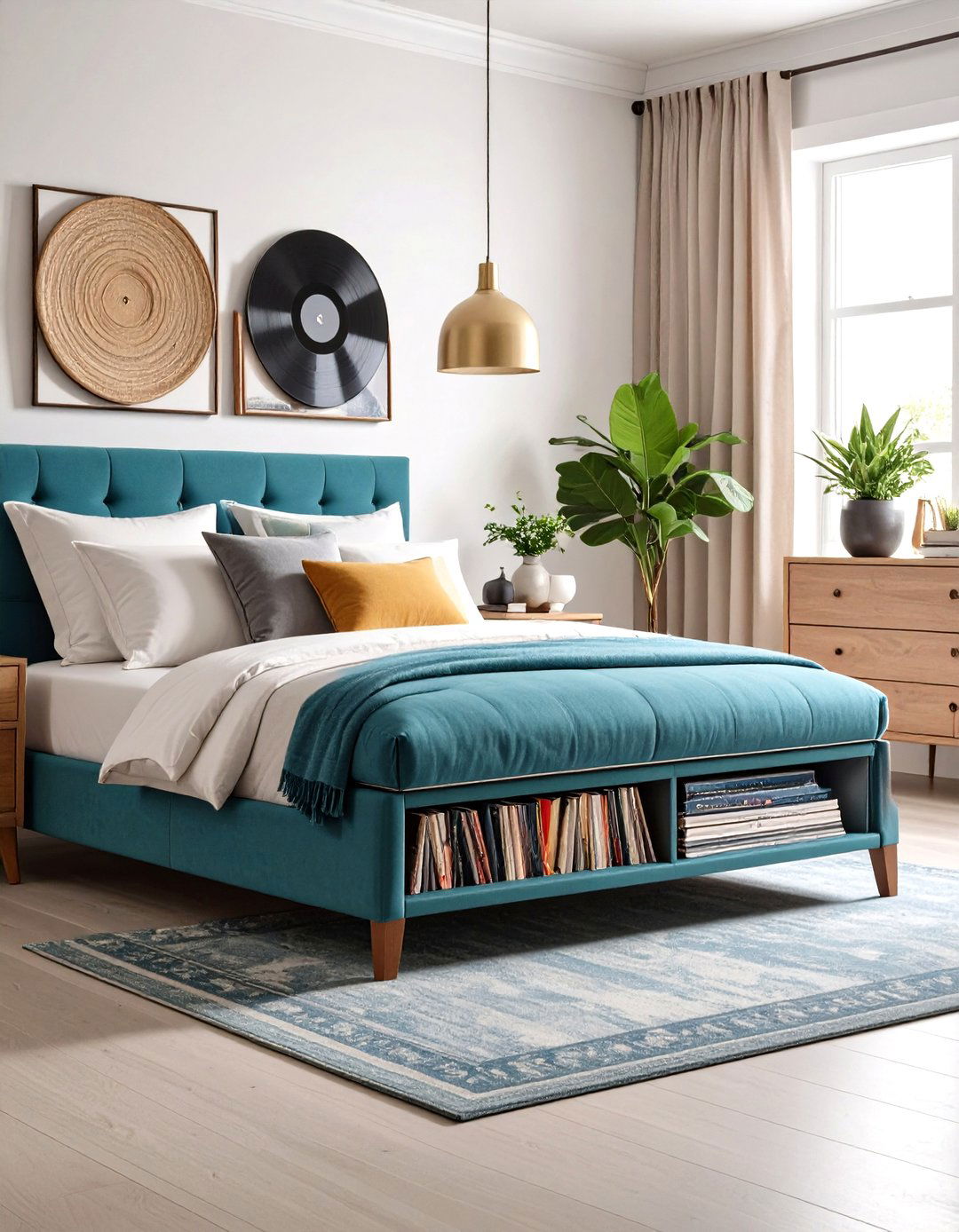 Hidden Storage Ottomans - 20 Vinyl Record Storage Ideas