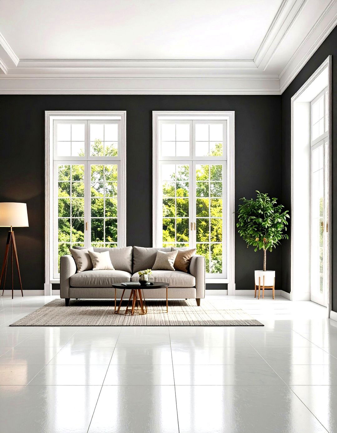 High Contrast Statement Window Trim - 20 Modern Window Trim Ideas