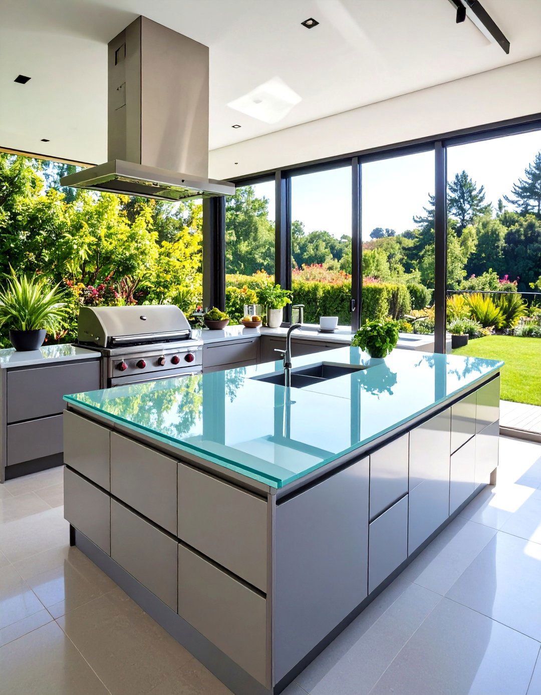 High Density Polyethylene HDPE - 20 Types of Outdoor Kitchen Countertops