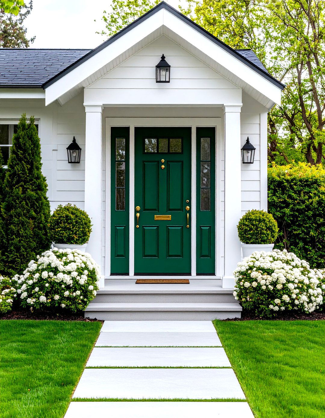 High Gloss Emerald Showcase - 20 Emerald Green Front Door Ideas