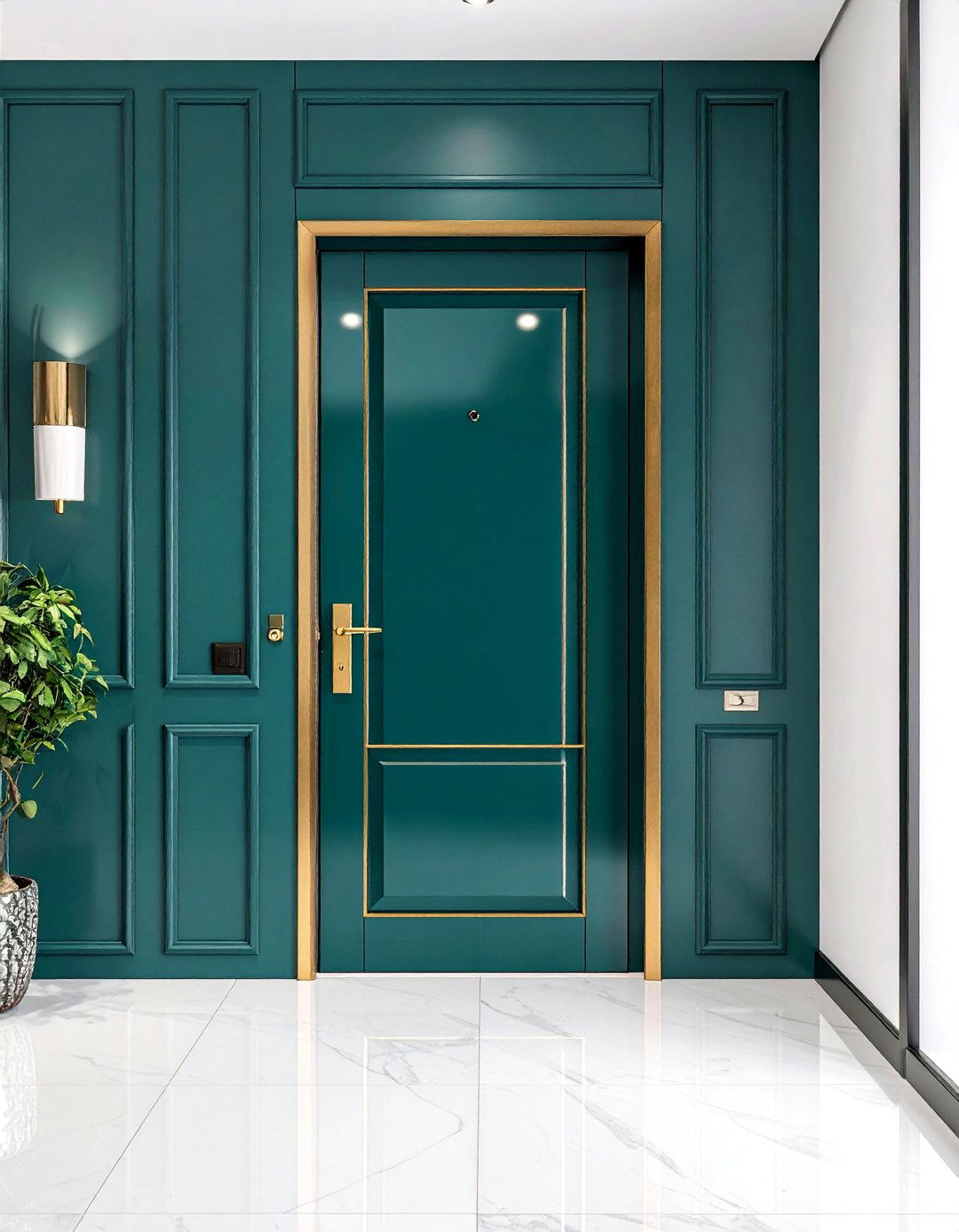 High Gloss Lacquer Door - 20 Door Painting Ideas