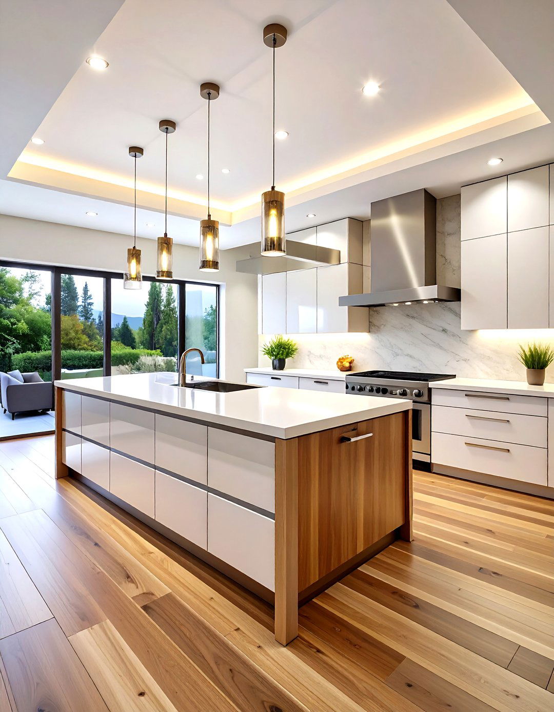 High Gloss Lacquered Maple Cabinets - 20 Maple Kitchen Cabinets Ideas