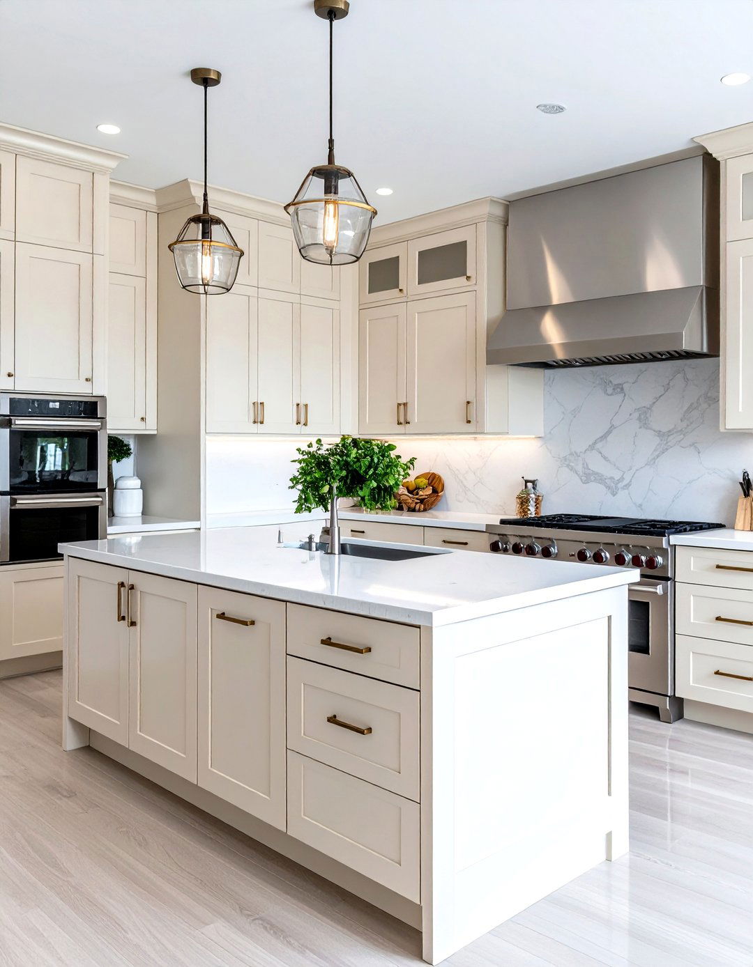 High Gloss Off white Cabinets for Contemporary Shine - 25 Off-white Kitchen Cabinets