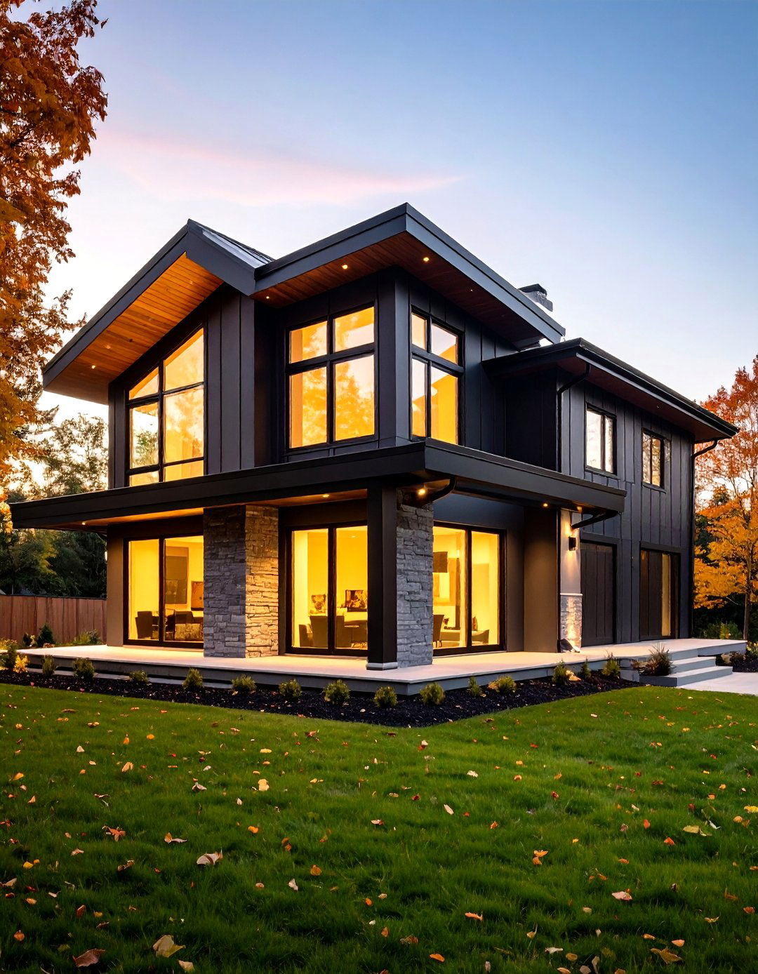 High Performance Insulated Black Stucco Shell - 20 Black Stucco House Ideas