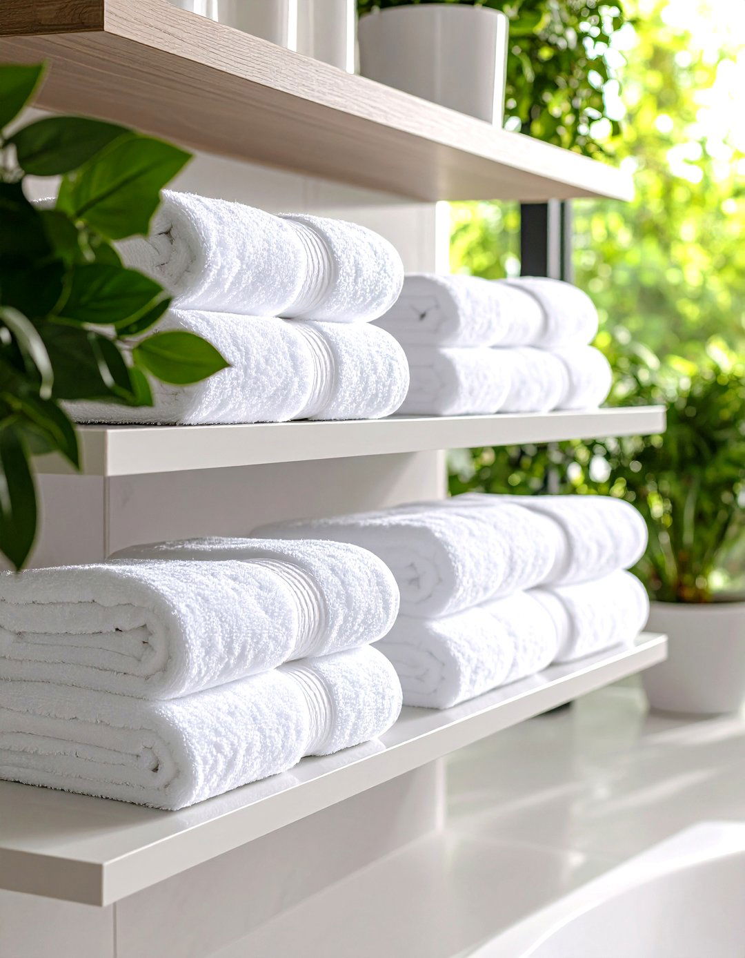 High Quality Plush Towels - 20 Spa Like Bathroom Ideas