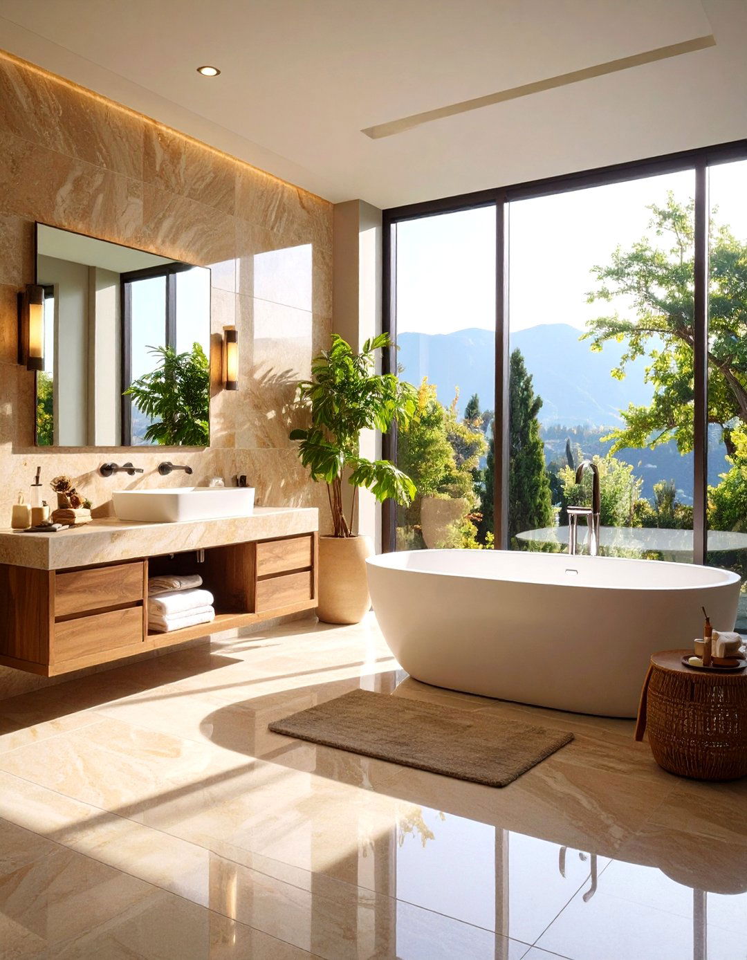 High Traffic Travertine Durability Features - 20 Travertine Tile Bathroom Ideas