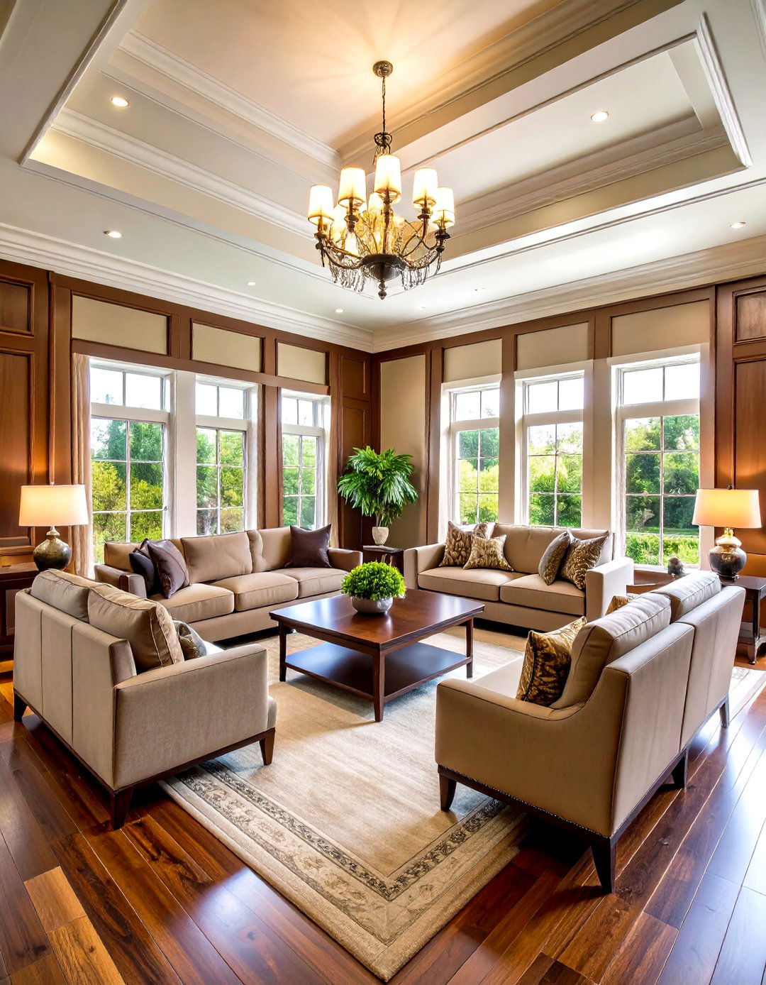 High Two Thirds Living Room Wainscoting Installation - 20 Living Room Wainscoting Ideas