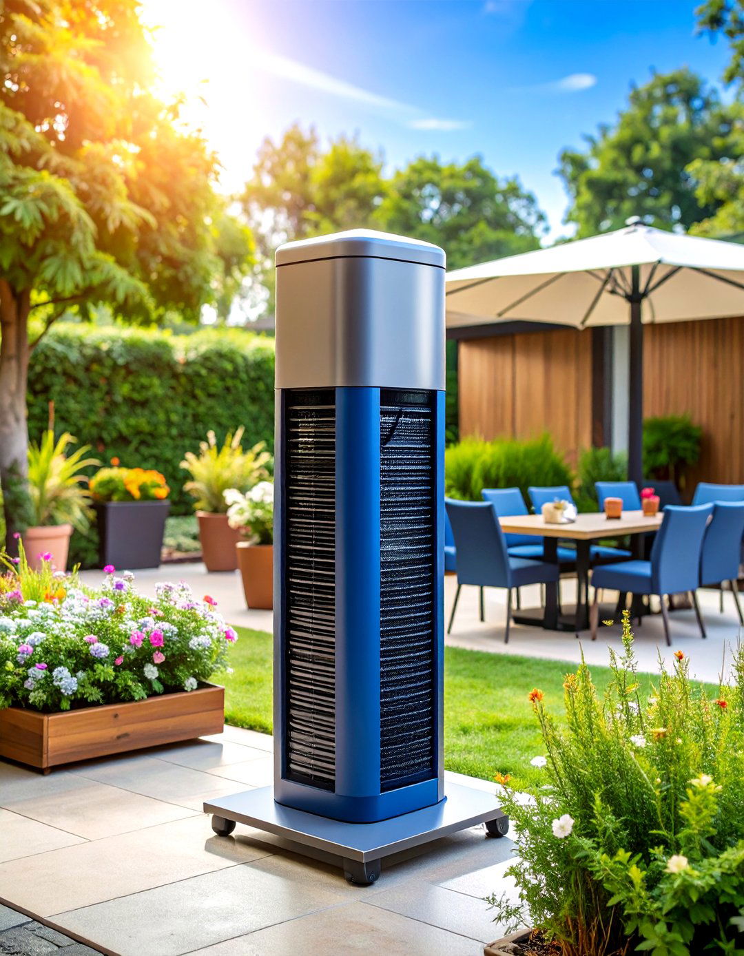 High Velocity Tower Patio Fan for Maximum Airflow - 20 Patio Fan Ideas
