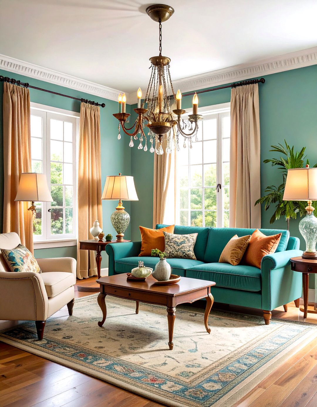 Highlight Antique Lighting Fixtures - 20 Vintage Living Room Ideas