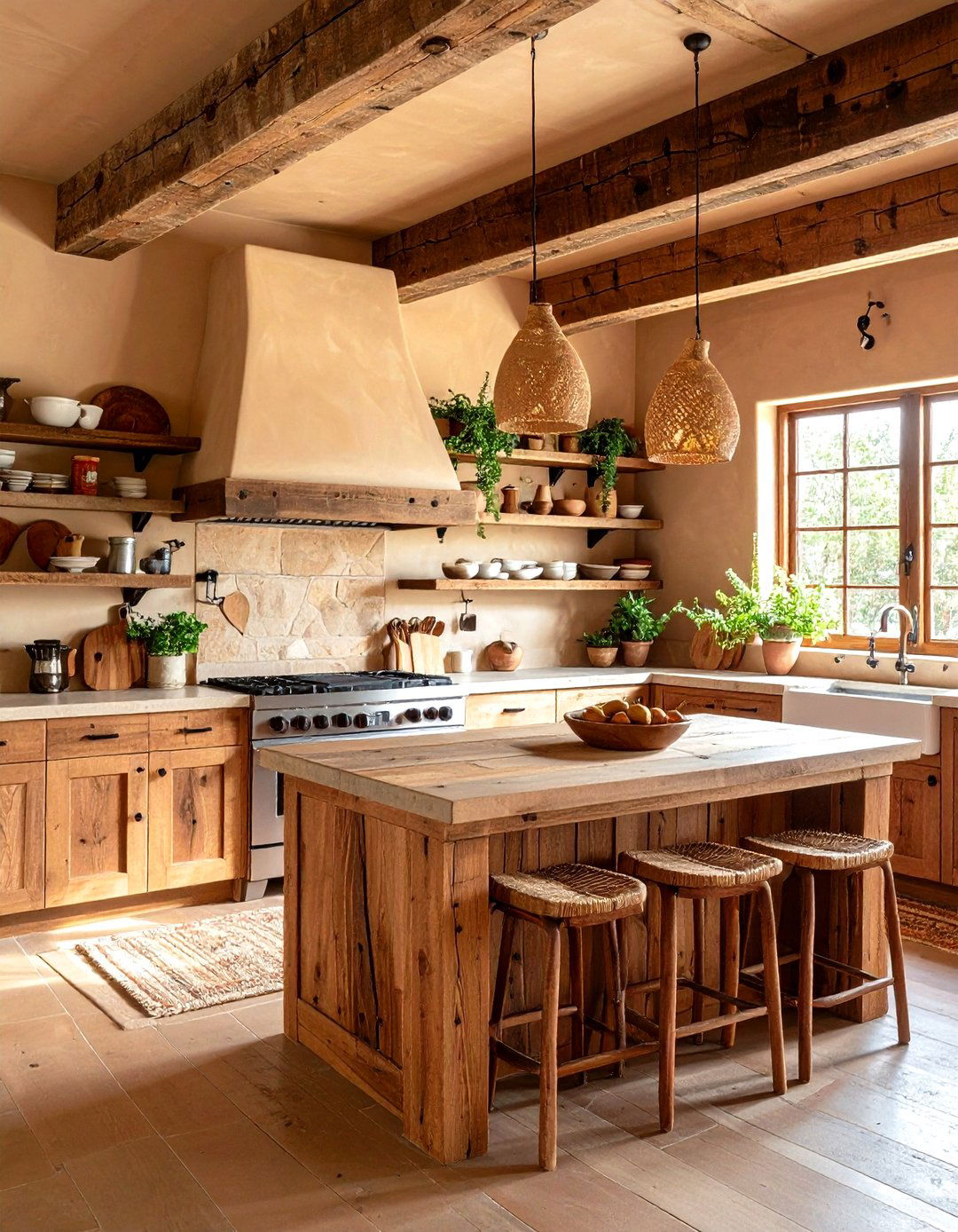 Highlighting Natural Wood Elements - 20 Southwestern Kitchen Ideas