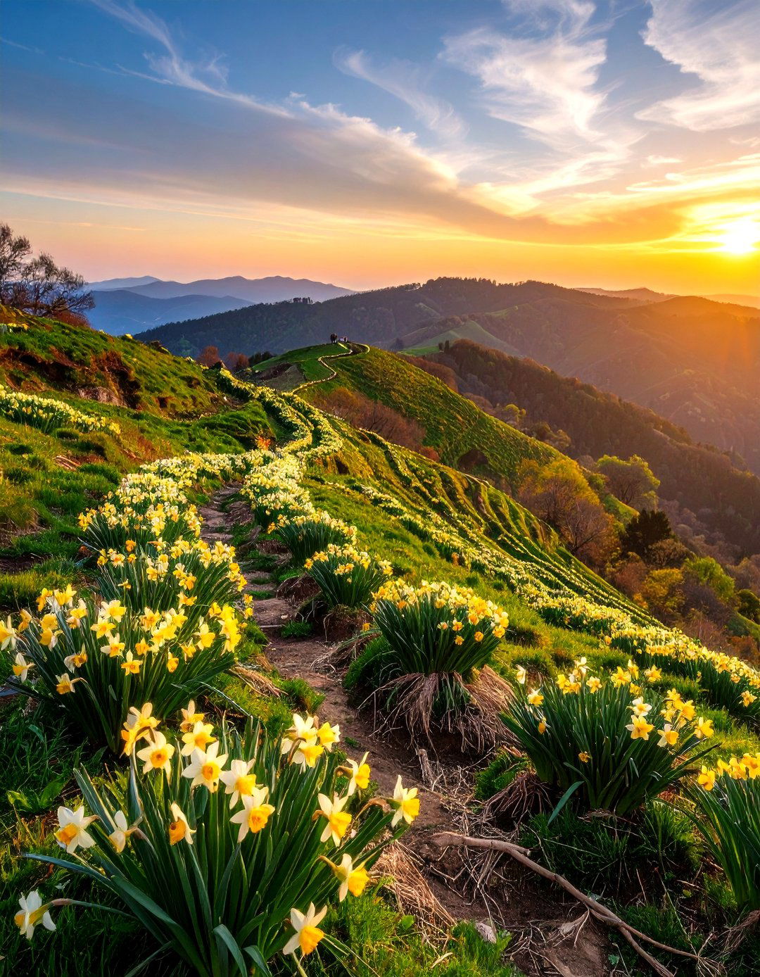 Hillside Stabilizing Daffodil Slope - 20 Daffodil Garden Ideas