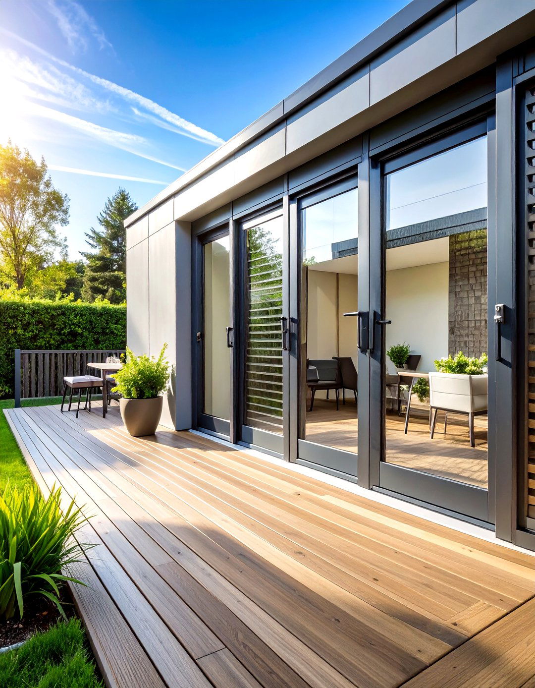 Hinged Door Deck Lattice Panels for Utility Access - 20 Deck Lattice Ideas