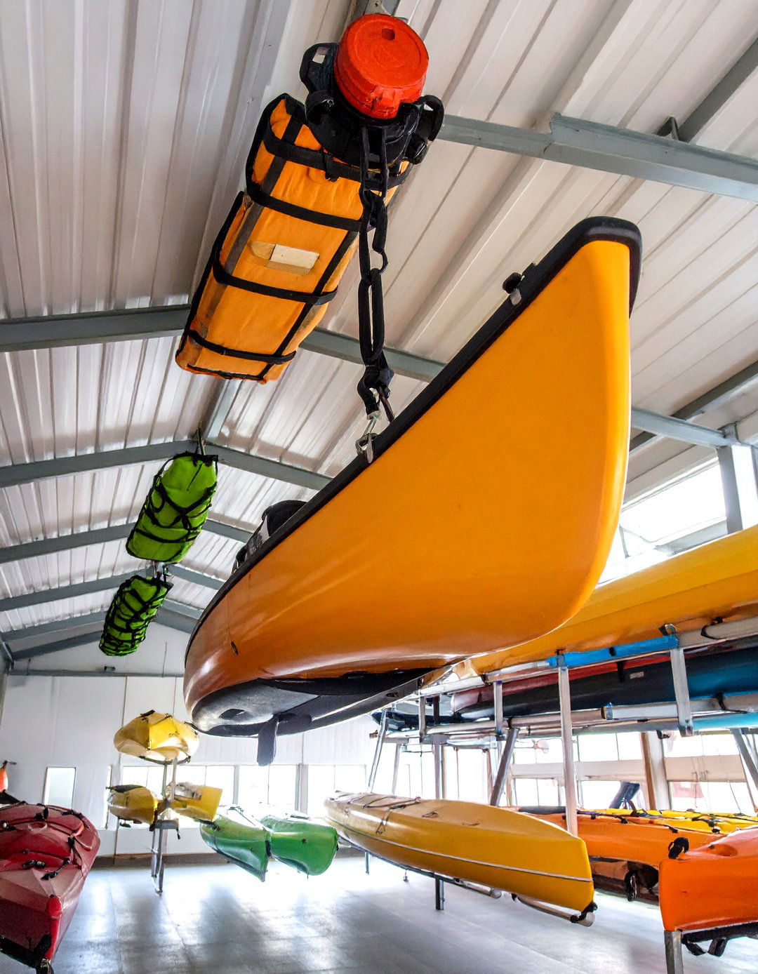 Hoist a Kayak with a Heavy Duty Pulley - 20 Garage Storage Ideas