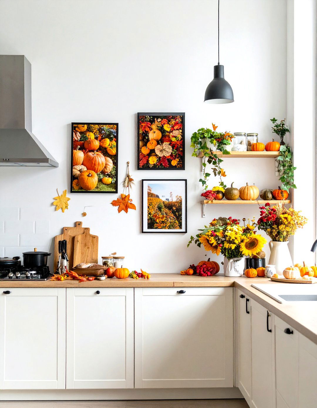 Holiday Seasonal Photo Wall - 20 Photo Wall Ideas