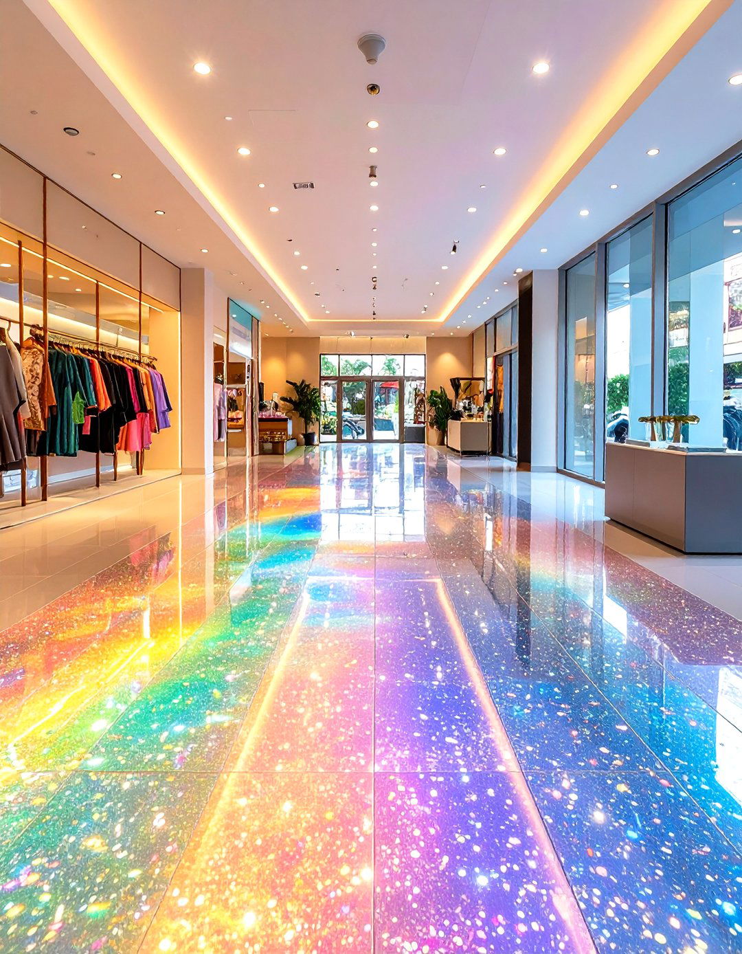 Holographic Glitter Epoxy Floor - 20 Epoxy Floor Designs