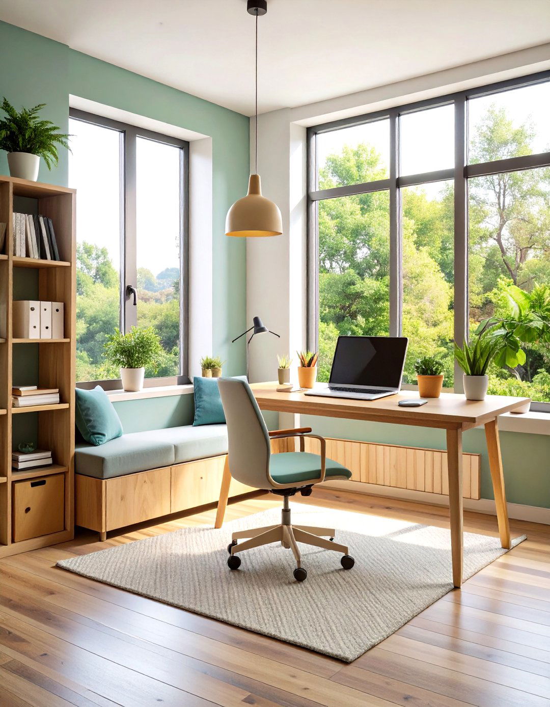 Home Office Window Seat Workstation - 20 Window Seat Ideas