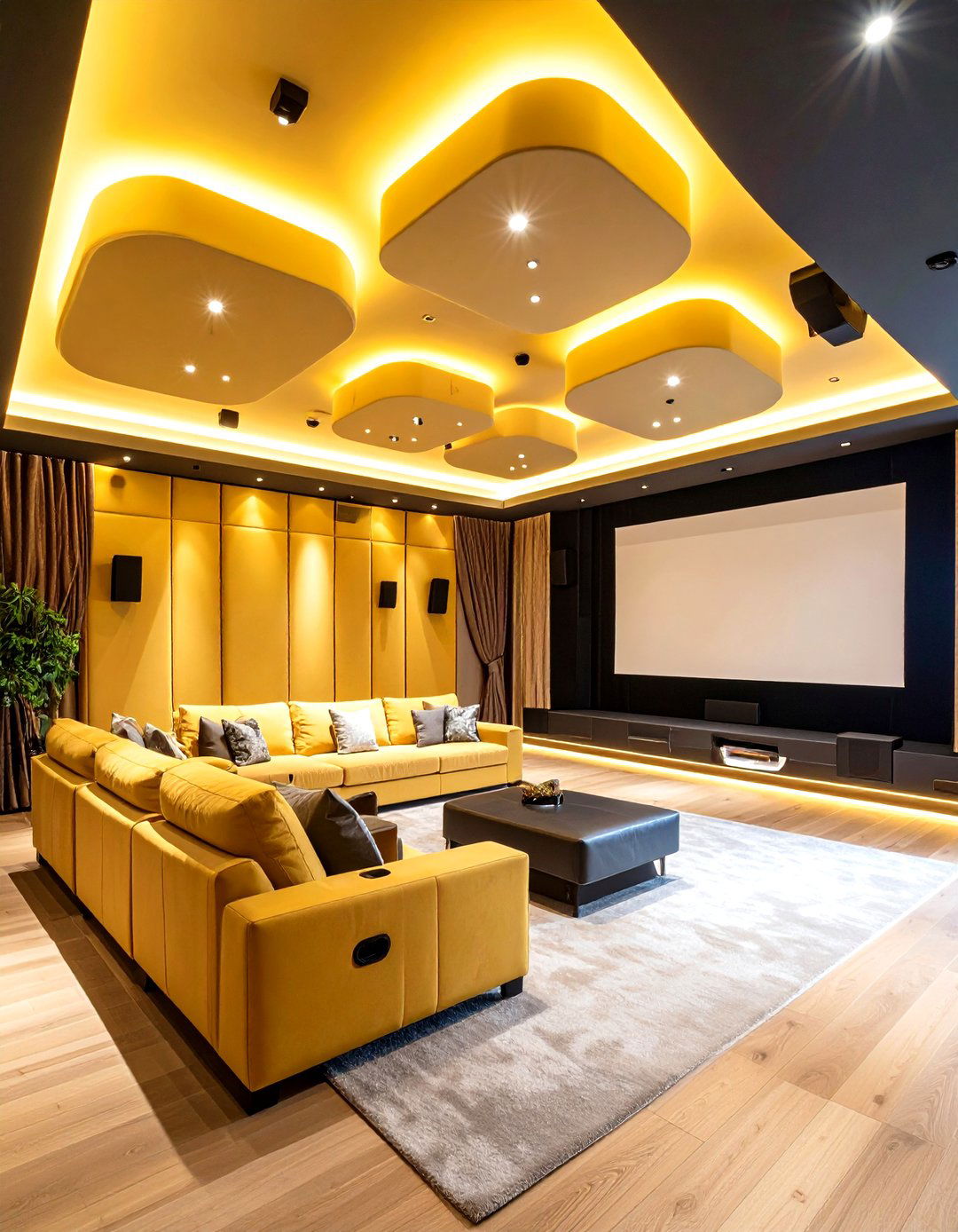 Home Theater Acoustic Ceiling Clouds - 20 Home Theater Ideas
